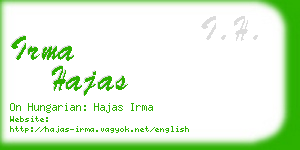 irma hajas business card